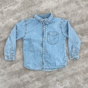 Zara Light Blue Kids Button Down Shirt